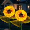 SCNNC Luci solari a forma di girasole per esterni, impermeabili, alimentate a energia solare, decorazione da giardino, per cortile, vialetto, veranda, aiuola, cimitero, confezione da 2