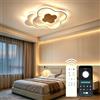 Arcxjon Lampadario Cameretta Bambina Plafoniera Led Soffitto, Telecomando 3000-6000K Lampadario kreative Quadrifoglio Cameretta, Lampade Cameretta Bambina Soggiorno Camera da Letto Bambino (55CM)