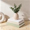 MICHIHOMIE Libri Finti Decorativi in Lino, Set di 3 Contenitori Impilabili | Libri finti in lino con magnete e stampa oro, impilabili, arredamento. Per tavolino, libreria, casa, regalo.