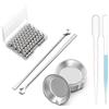 DIYESMART 120 palline di miscelazione della vernice, 20 vassoi per vernice, 2 mescolatori per pittura e 2 contagocce per pipette da 3 ml, adatti per pittura ad aerografo,