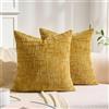 BonBotimen Federe Cuscini Giallo 40x40 cm Copricuscini Divano Camera da Letto Cuscini Arredo Fodere Arredamento Casa Federe Moderni Morbido Resistente in Ciniglia Velluto con la Cerniera Invisibile 2 Pezzi