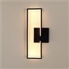 Dorlink Lampada da parete LED interna moderna, 18W 1800LM Lampada da parete interna in acrilico LED, nera Illuminazione da parete per corridoio Bianco freddo 3000K per corridoio, soggiorno, 40 cm