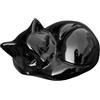 NATOSU Cristalli di Gatto di Ossidiana Nera Lucido Gatto Addormentato Statua di guarigione Decorazioni in Pietra intagliata a Mano Regalo Pietre preziose lucidate Figurine Ufficio