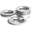 Juvale - Posacenere rotondo in acciaio inox (confezione da 24)