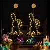 CHENBOOW Decorazione Pasquale a LED per Finestra,2 Pezzi luci a LED per Finestre di Pasqua,Catena di Luci Pasquali LED,LED Lights Decorative Lighting,per Feste,Giardino,Interni,Estern
