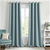 MIULEE Tende Oscuranti per Interni 2 Pezzi 140x260 CM, Tenda Termica Isolante Freddo e Caldo Interni Finestra Camera da Letto Soggiorno con Anelli, Morbido Tenda Oscurante da Interno, Blu Chiaro