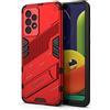 ESTH® Custodia per Samsung Galaxy A33 5G con Supporto [Compatibile con Supporto Magnetico per Auto] Cover Paraurti PC + TPU, Rosso