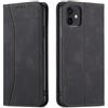 Mixroom - Custodia Cover Case a Libro Nero per iPhone 12 / iPhone 12 Pro con Stand in Ecopelle Chiusura Magnetica Formato Portafoglio Parte Interna in TPU Morbida con Bordi Piatti C05