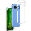 REY Pack 3X Cover in Gel TPU Trasparente per Google Pixel 8A, Ultra Sottile 0,33 mm, Morbido Flessibile, Custodia Silicone
