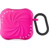 ORNARTO VORTUXE Cover per AirPods 4 Silicone,Antiurto,Rosa neon