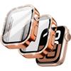 JETech Cover per Apple Watch Series 11/10 42mm, Rosa Rame Oro