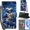PHINIENLAND Cover per Honor 90 Lite / X50i 5G Case PU Pelle Custodia [Kickstand] [Chiusura magnetica] [Slot per Schede], Portafoglio Flip Custodia per Honor 90 Lite,Rose blu