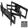WHYFONE Supporto TV Parete da 32 a 80 Pollici, Staffa TV Lunga Portata con Doppio Braccio Articolato da 635mm per Centrare la TV, carico 60kg, VESA 600x400mm