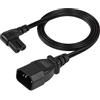 CERRXIAN Cavo adattatore CA IEC 320 da C14 a C7, 18 AWG, da IEC 320 C14 maschio a C7 femmina angolare, cavo di alimentazione CA standard 10 A/250 V per TV LED, fotocamera, stampante, ecc