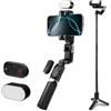 Spigen S620W Stabilizzatore Gimbal per Smartphone con Treppiede a Riconoscimento Facciale, Supporto per Selfie Rotabile Verticale e Orizzontale, Include Luce LED e Telecomando Bluetooth - Nero