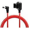 Alvin's Cables Cavo spirale da Dtap a CC per Atomos Ninja V,Cavo di alimentazione da D-tap a 2.1 CC ad angolo retto per Blackmagic Design Video Assist,SmallHD 702,monitor Feelworld FW568,Ultra morbido