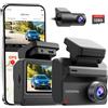 DDPAI Z50 Pro Dashcam Auto, 4K + 1080P Telecamera Auto Con Scheda Da 128 GB, Visione Notturna AI-ISP, Supporto 4G LTE, 5 GHz WiFi 6, GPS, Monitoraggio Parcheggio 48 Ore, Display IPS Da 3, Sensore G