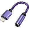 Ocbuo Adattatore da Lightning a jack da 3,5 mm, certificato MFi, adattatore jack per cuffie, adattatore Dongle Aux, cavo audio compatibile con iPhone 14 Pro Max/14 Plus/14/13/12/11/SE/X/XS/XR/8