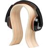 Valiai Supporto per cuffie in legno per scrivania da ufficio, minimalista, elegante dettagli interni in rovere naturale, ideale come regalo per giocatore, marito, amico (albero di frassino)