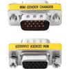 KUOQIY 2 Pezzi VGA 15 Pin Maschio a Femmina Gender Changer, Adattatore VGA Mini Gender Changer, per PC Monitor