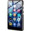 SWOFY Lettore MP3 da 80 GB con Bluetooth e WLAN, touch screen da 4,0 pollici, lettore MP3/MP4 Android con Spotify, Amazon Music, radio FM, registratore, e-book e browser - Nero