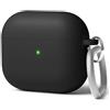 elago Cover Liquid Hybrid con Portachiavi per AirPods 3 | Protezione con Struttura a Triplo Strato (Nero)
