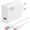 ETCMY 90W Turbo Caricabatterie Caricatore con 6A Cavo USB C 1M per Xiaomi 15 14 Ultra POCO F6 X7 F7 Pro Caricabatterie rapido Adattatore Charge Turbo Cavo USB Type-C per Xiaomi Redmi 14C Note 14 13 12 11Pro