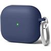 elago Cover Liquid Hybrid con Portachiavi per AirPods 3 | Protezione con Struttura a Triplo Strato (Blu Scuro)