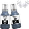 ASEKER 102 Inchiostro 2 Nero Compatibile per Epson EcoTank ET-2750 ET-2756 ET-2850 ET-2851 ET-2856 ET-3700 ET-3750 ET-3850 ET-4500 ET-4700 ET-4750 ET-4850 ET-4856 ET-15000 Stampante (BK*2)