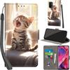 PHINIENLAND Cover per Oppo A54 5G / A74 5G PU Pelle Custodia Flip Gatto