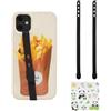 KQDRAVINE 2 Nero Elastici in Silicone per Telefono Cellulare, Phone Grip Cinghia di Sicurezza Regolabile, Back Grip for Phone per Custodia per Telefon