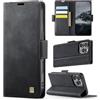 Teeirllim Custodia per iPhone 16 Pro Max, Blocco RFID PU Pelle Portafoglio Flip Case, Carta Fessura, Funzione Supporto, Antiurto Case Cover per iPhone 16 Pro Max, Nero