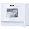AIRMSEN Lavastoviglie da Tavolo Mini Lavastoviglie con 7+2 Programmi Funzione Sale Addolcitore Serbatoio da 5L Control Táctil & Pantalla LED, Lavastoviglie Compatta per Cucine Appartamenti e Dormitori