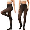 GCSOMLE Collant foderati in pile per le donne - Collant caldi invernali traslucidi collant termici collant spessi per l'inverno