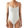 SUUKSESS Body da Donna Sexy con Collo Quadrato e Perizoma, Top con Schiena Scoperta, 01 marrone., Medium