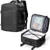 suradar Zaino Ryanair 40x30x20 da Viaggio Aereo Bagaglio a Mano 40x30x20 per Wizzair Eurowings Vueling 24L Piccolo Borsa da Cabina per Donna Uomo, Zaini Porta PC Lavoro Scuola Trekking Nero