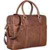 STILORD "Drake" Borsa Tracolla Porta PC Pelle Borsa Lavoro da Uomo e Donna Stile Vintage Ventiquattrore in Cuoio Portadocumenti per Trolley Colore:messina - marrone