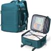 suradar Zaino Ryanair 40x30x20 da Viaggio Aereo Bagaglio a Mano 40x30x20 per Wizzair Eurowings Vueling 24L Piccolo Borsa da Cabina per Donna Uomo, Zaini Porta PC Lavoro Scuola Trekking Blu pavone
