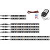 Riloer 12V 5050 SMD moto RGB LED Neon Strip Lights Kit, telecomando universale impermeabile sotto luci luminose lampade decorative, confezione di 6/8/12/16