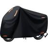CAIXINYI Telo coprimoto, Impermeabile e antipolvere, Telo Moto Per Esterno Impermeabile, Telo Copri Scooter foro per serratura, design antivento, Telo Copri Moto adatto a vari modelli (245x105x125 cm)