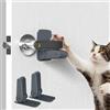 ZEWZE 2 Pezzi Blocca Porta di Sicurezza per Bambini e Animali-Serratura per Maniglia con Blocco a Leva, Adesivo 3M, Installazione Facile, Ideale per Casa, Ufficio (Grigio)