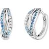 Engelsrufer Orecchini a cerchio Infinity Ocean da donna, in argento sterling 925 rodiato, decorati con zirconi - multicolor - Ø 16 mm