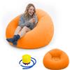 Umllpet Poltrona gonfiabile arancione per casa e giardino | Pompa integrata per gonfiaggio rapido, pieghevole e impermeabile, ideale per spiaggia campeggio e uso domestico