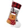 UXORSN Calza Befana Personalizzata 1 Pezzo Calze Natalizie Appendere con Nome Grandi Calze di Natale con 3D Renna Natalizie Sacchetto Porta Caramelle per Dolci Regali Camino Natale Ornamento