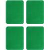 QUARKZMAN 4Pcs Toppe in Ferro per Riparazione Abbigliamento, Toppe per Riparazione Tessuti in Cotone per Vestiti Pantaloni Borse, 5x4 Pollici Verde