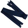 Aerzetix - Set di 6 Cerniere a Spirale n. 5 45 cm separabili | Blu Scuro | con cursore Decorativo per Cuciture di Abiti, Borse, Pochette e creazioni Tessili