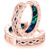 Friggem Orecchini vichinghi Orecchinis Nodo celtico in Argento sterling 925 e Orecchini oro rosa runa nordica, Cerchio Ipoallergenici Gioielli Regalo per Uomo e Donna