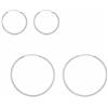 ENTREPLATA Set di due paia di orecchini a cerchio in argento Sterling 925 da 14 e 20 mm.
