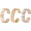 EnerCoppeX 3 anelli magnetici in rame puro, tre colori, anello magnetico femminile, porta 4 magneti, include sacchetto regalo adatto per regali