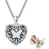 REDSUN Collana con medaglione a forma di cuore, in argento sterling 925, con farfalla, con cristalli, blu/rosa/rosso rosa, amuleto per donne, foto personalizzate, regalo per fidanzate, mogli, mamma